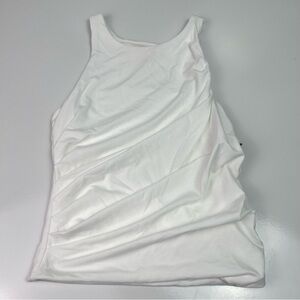 Nordstrom Open Edit Ruched Side White Tank Top sz XS